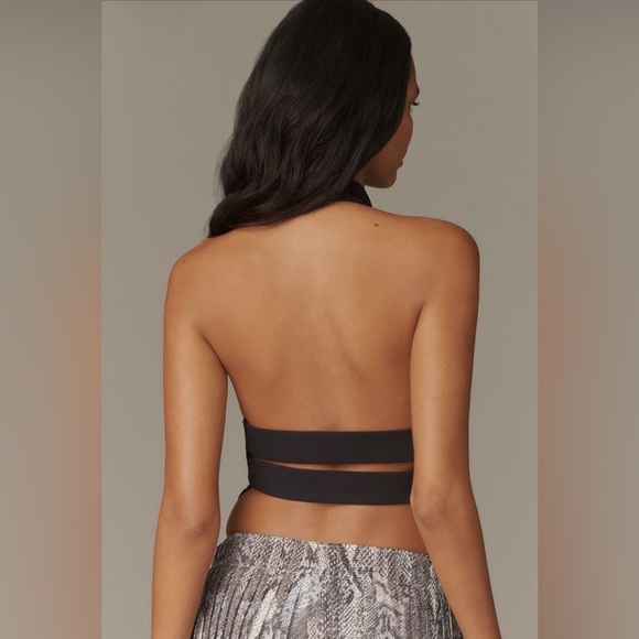 🖤 Anthropologie Mock Neck Open-Back Tank Top | NWT | Size XL - Picture 2 of 5